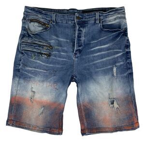 Rockstar Original Ultra Slim Natural Selection Project Distressed Shorts Size 40